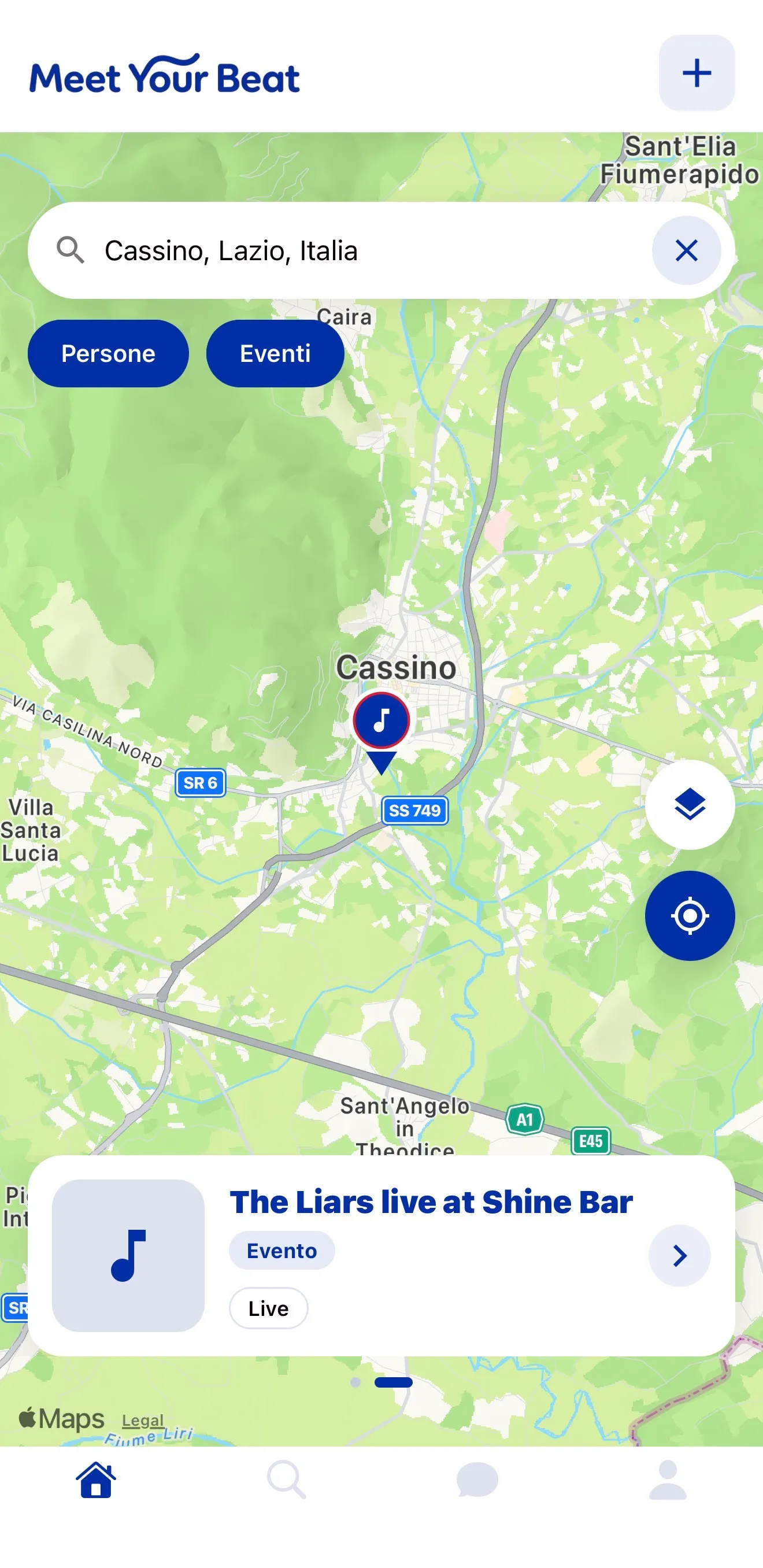 Anteprima mappa dell'app
